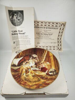 Little Red Riding Hood Classic Fairy Tales 1991 Collector Plate 84-K41-112.2 8.5